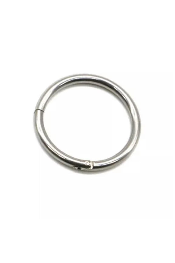 1PC Hinged Septum Clicker Segment Nose Ring Lip Cartilage Daith Body Piercing --silver-1.0x6mm