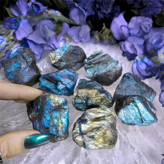 MATROOY 1PC Natural Raw Rough Labradorite Large Rocks Reiki Mineral Specimens Healing