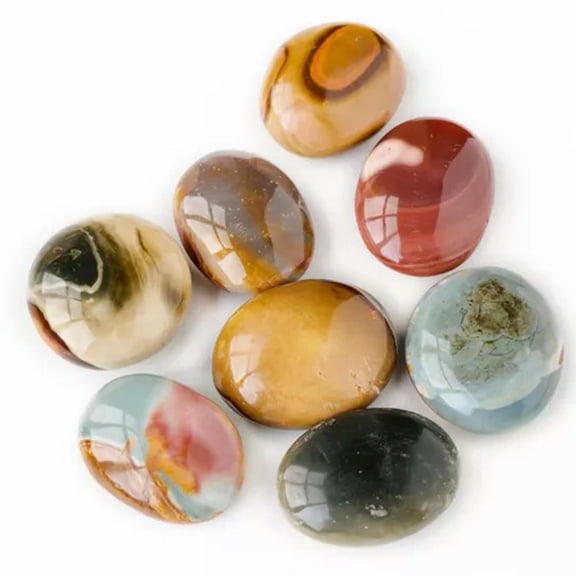 MATROOY 1PC Random Pick - Natural Marine Jasper Agate Crystal Pocket Stone Reiki Healing-4-5CM