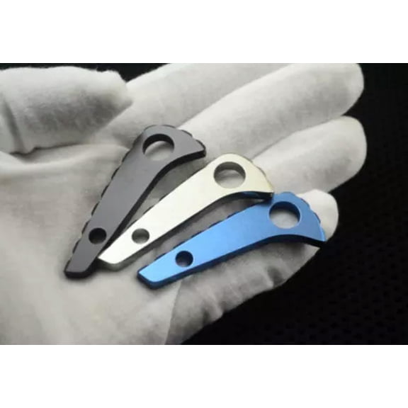 MATROOY 1PC Titanium BackSpacer for Spyderco Paramilitary 2 Custom CNC Machined C81 PM2-Anodized Blue