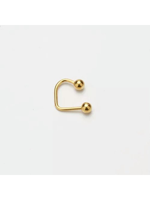 1PC stainless steel Lippy Loop Lip Ring Labret Stud body piercing punk jewelry-gold