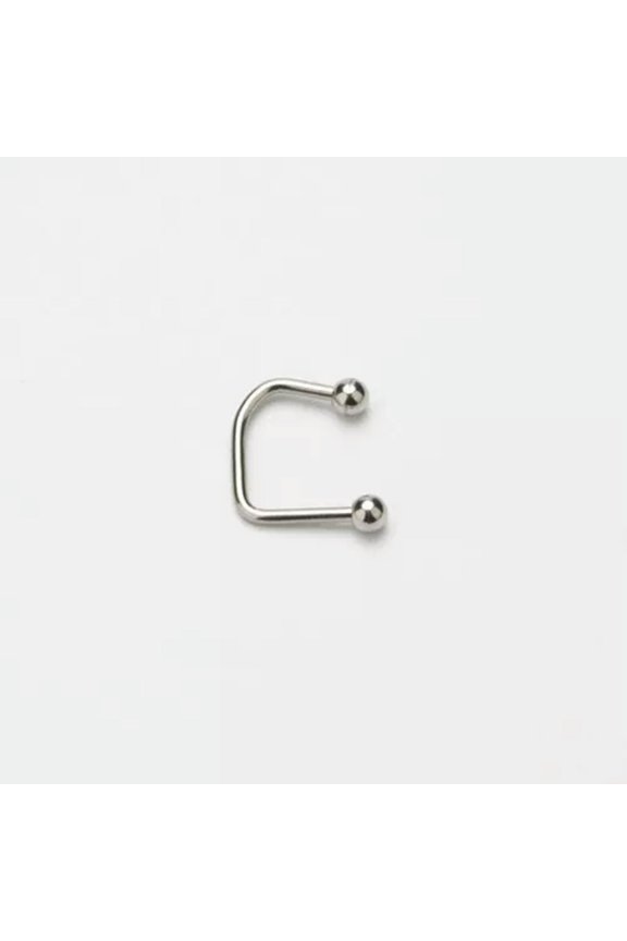 1PC stainless steel Lippy Loop Lip Ring Labret Stud body piercing punk jewelry-silver
