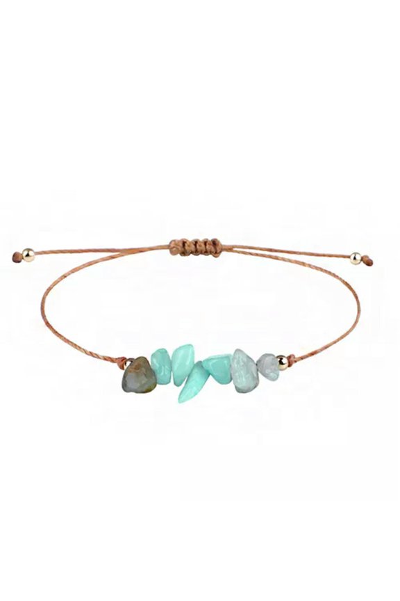 1Pc Adjustable Irregular Beads Wax Drawstring Thread Bracelet Charms lanyard-3