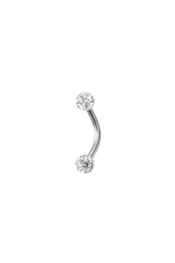 1Pc Stainless Steel Eyebrow Studs Nail Diamond Earring Piercing Accessories-Steel Color