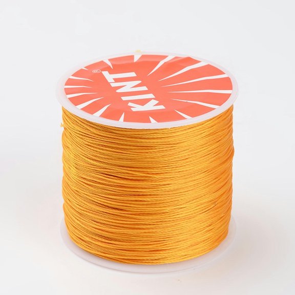 MATROOY 1Roll Round Waxed Polyester Cords Hand Stitching Multi-Color 0.5mm 105m/roll-Gold