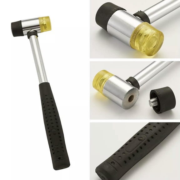 MATROOY 1pc Mallet With Soft Rubber Double- Faced Hammer for Leather Crafts Jewelry