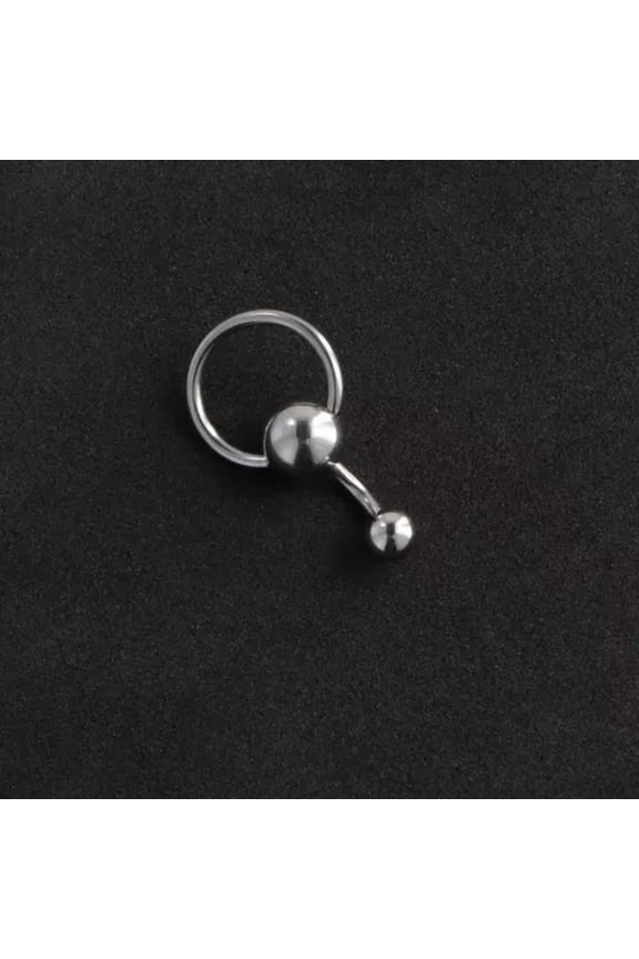 1pc Stainless Steel Navel Rings Silver Ball Sexy Belly Button Ring Body Jewelry-silver-10mm