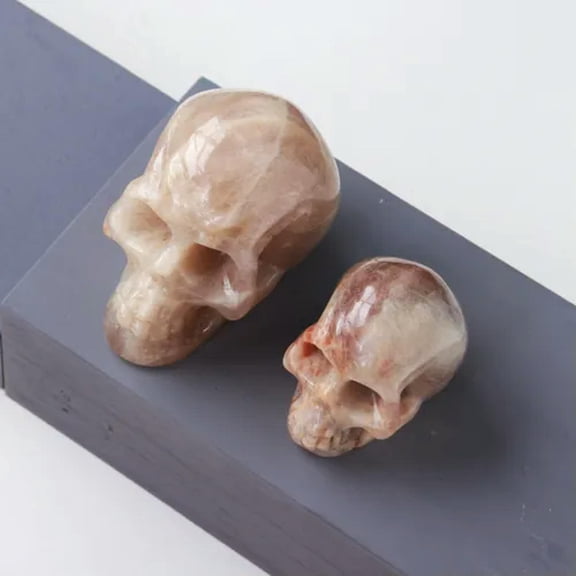 MATROOY 2"~3" Natural Labradorite Skull Hand Carved Quartz Crystal Skulls Reiki Healing-2"