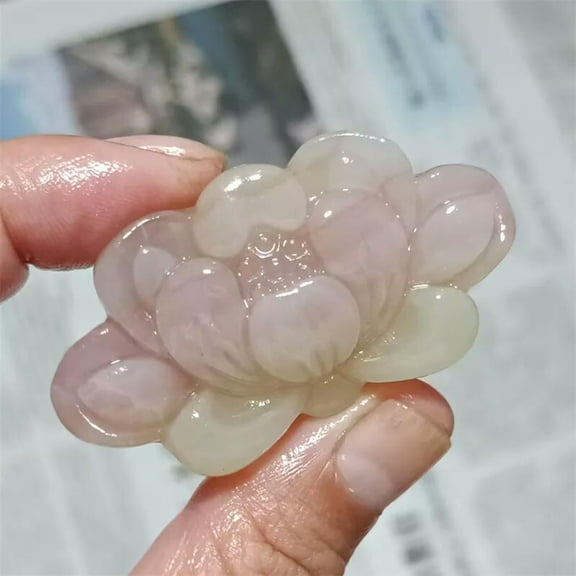 MATROOY 2" A++ Natural Colorful agate Lotus flower Skull Quartz Crystal Skull Reiki 1PC