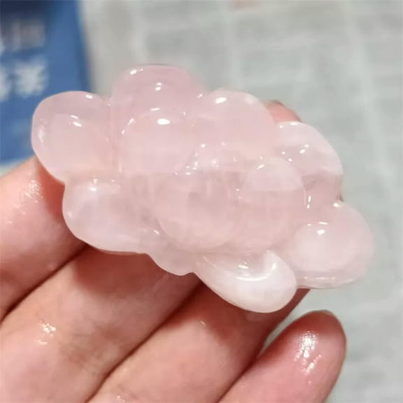 MATROOY 2" A++ Natural Rose quartz Lotus flower Skull Quartz Crystal Skull Healing 1PC