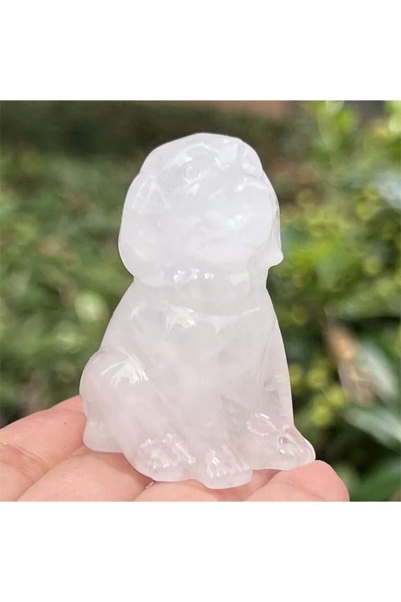 2" Natural Clear quartz Carved Dog skull quartz crystal skull Reiki Healing 1PC