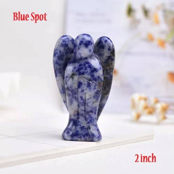 MATROOY 2" Natural Quartz Crystal Angel Stones Healing Reiki Gemstone Mineral Specimens-Blue Spot