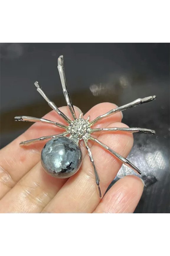 2" Natural Quartz Spider Carved Quartz Crystal Skull Reiki Healing-1PC-Spectrolite
