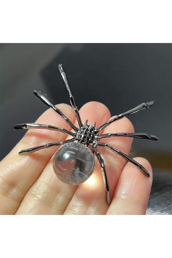 2" Natural Quartz Spider Carved Quartz Crystal Skull Reiki Healing-1PC-clear quartz