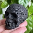 thumbnail image 1 of MATROOY 2" Natural Volcanic rock Carved Skull Quartz Crystal Skull Reiki Healing 1PC, 1 of 9