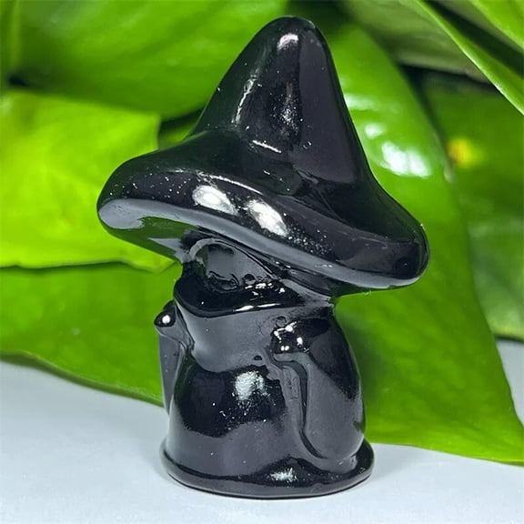 MATROOY 2" Natural obsidian quartz skull Hand carved crystal witch skull Healing 1pc