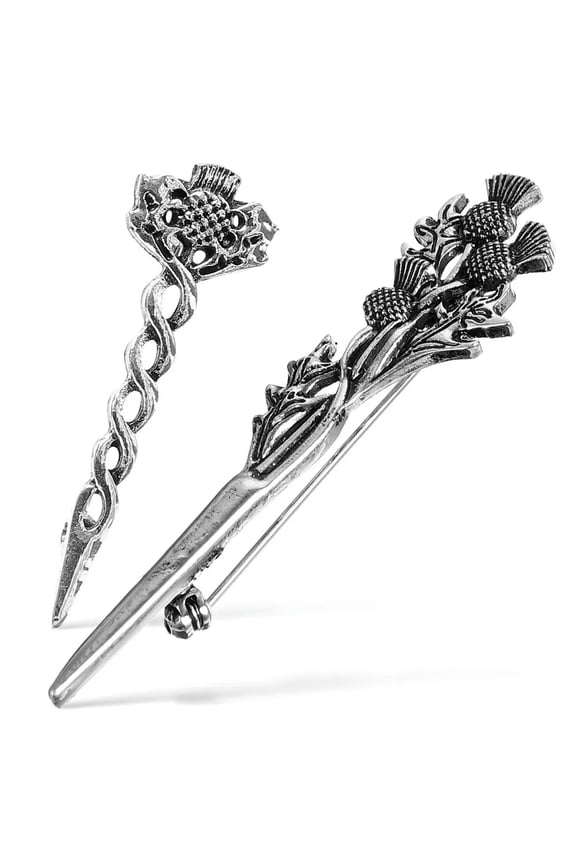 2 Pcs Scottish Pin Vintage Thistle Lapel Pins Brooch Coat Gift Man Miss