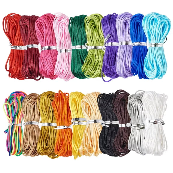 MATROOY 20 Colours Nylon Thread 1mm Jewelry Beading String Cord for Braided Bracelet