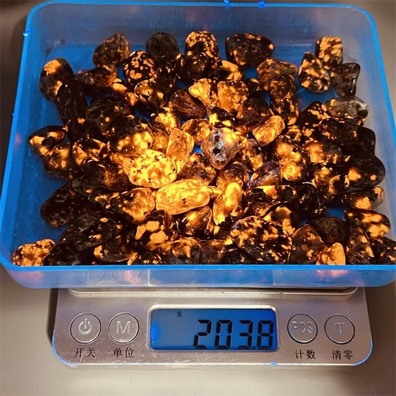 MATROOY 200g Wholesale Natural Yooperite Crushed stone Quartz Flame's Stone Crystal Gem