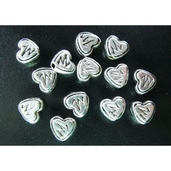 MATROOY 200pcs Tibetan Silver Wave Heart Spacer Beads R323