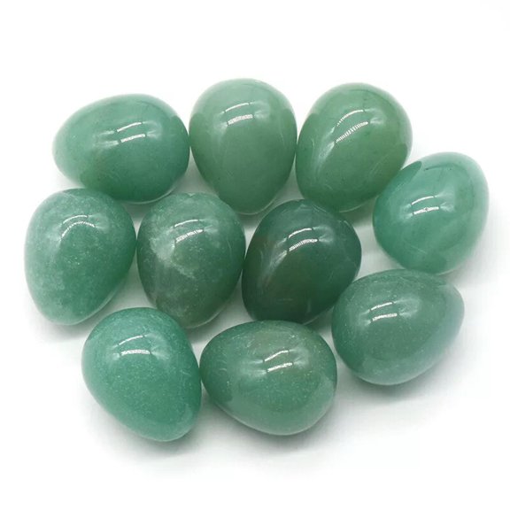 MATROOY 20PCS Lots Natural Green Aventurine Stone Gemstone Sphere Healing Massager Egg