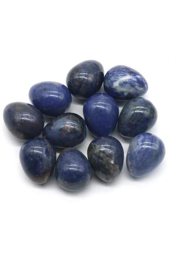 20PCS Lots Natural Sodalite Stone Gemstone Crystal Sphere Healing Massager Egg