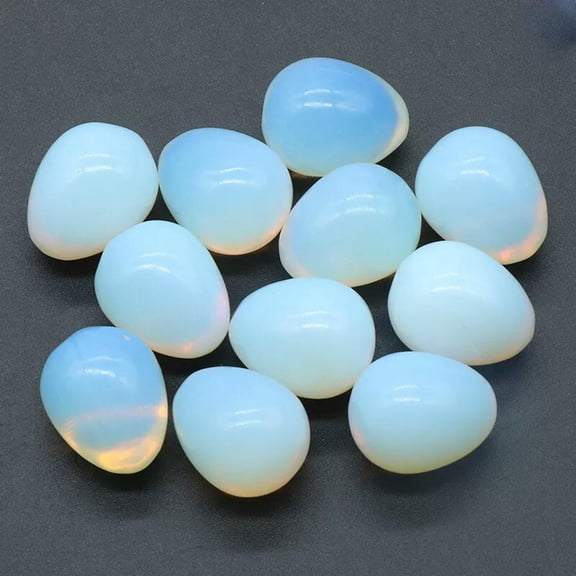 MATROOY 20PCS Lots Opal Stone Gemstone Crystal Sphere Healing Massager Egg