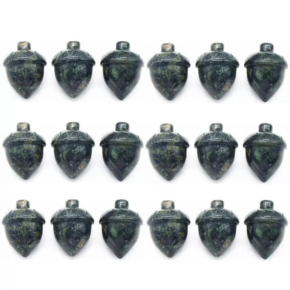 MATROOY 20PCS Natural Kambaba Japer Stone Hand Carved Pine Nuts Crystal Healing Random
