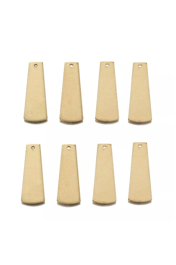 20Pcs Raw Brass Long Rectangle Bar Charm for Jewelry Necklace Making