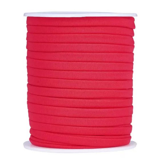 MATROOY 20m/roll Soft Elastic Spandex Nylon Thread 5mm Beading String DIY Craft Sewing-Red