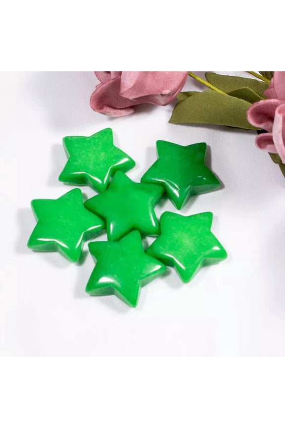 20pcs 30mm Natural Stone Reiki Healing Malay Jade Stone Crystals Stars Gemstone
