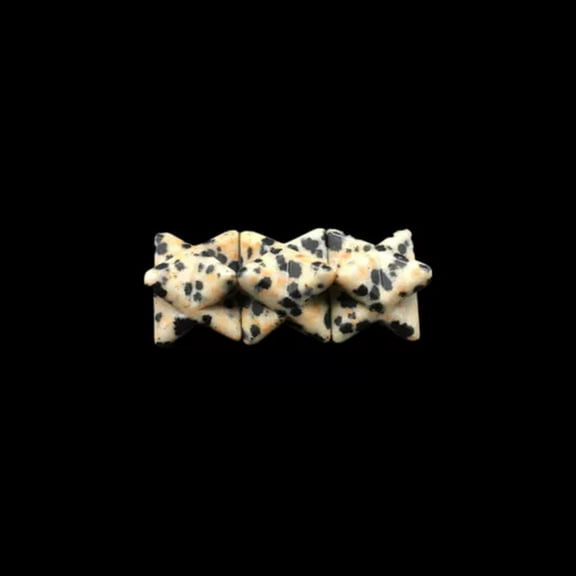 MATROOY 20pcs Natural Mixed Stone Mer-Ka-Ba Pendulum Prism Magic Wand Reiki Healing 12mm-Spotted stone