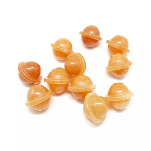 MATROOY 20pcs Natural Red Aventurine Stone Healing Spacecraft Planet Home Decor 20mm