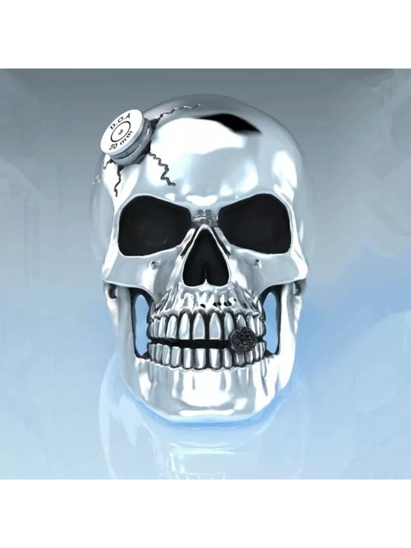 20pcs New Skull Bullet in the head Grim Reaper Head Mens Gothic Biker Ring