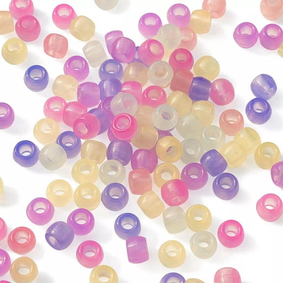 MATROOY 2500pcs Luminous Resin Beads Rondelle Sun Sensitive UV Reactive Bead Mixed Color