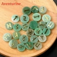 thumbnail image 1 of MATROOY 25pcs Natural Crystal Quartz Stone Rune Set Elder Futhark Reiki Healing Gemstone-Aventurine, 1 of 8
