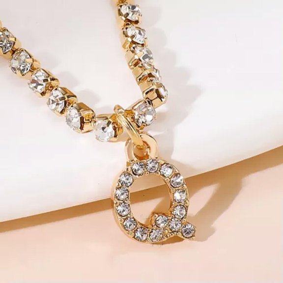 MATROOY 26 Letters Fashion Gold Plated Zircon Anklet Foot Beach Ankle Bracelet Women New-Q