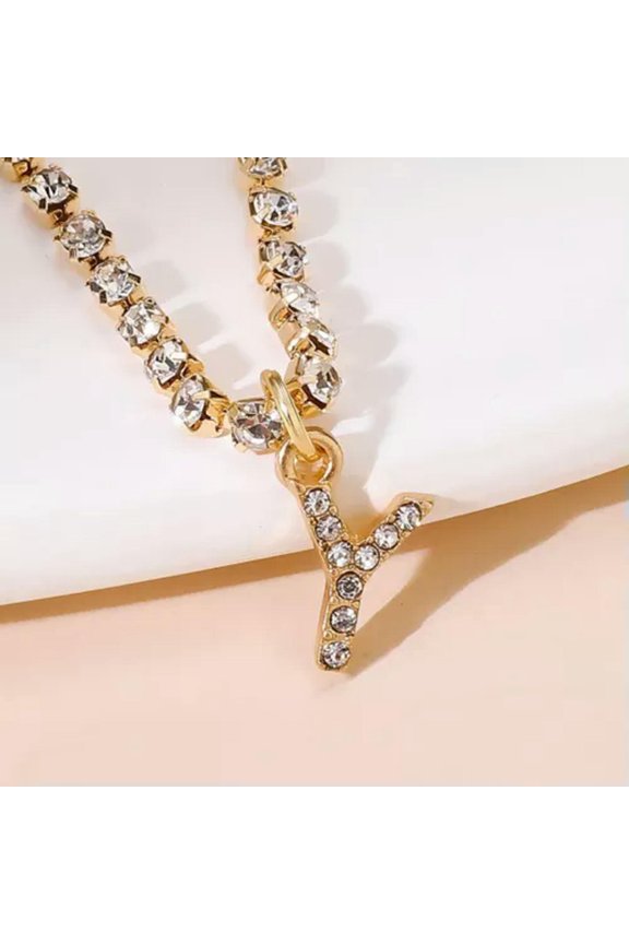 26 Letters Fashion Gold Plated Zircon Anklet Foot Beach Ankle Bracelet Women New-Y