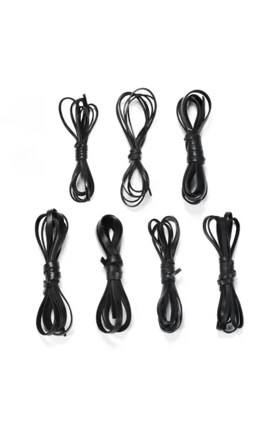 2m/bag DIY Jewelry Making Material Square Cowhide Rope Making Bracelet Findings-Black-6mm(2meters)