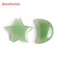 thumbnail image 1 of MATROOY 2pcs Natural Crystal Moon Star Carved Quartz Stone Reiki Healing Gift-Aventurine, 1 of 9