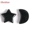 thumbnail image 1 of MATROOY 2pcs Natural Crystal Moon Star Carved Quartz Stone Reiki Healing Gift-Obsidian, 1 of 9