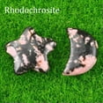 thumbnail image 1 of MATROOY 2pcs Natural Crystal Moon Star Carved Quartz Stone Reiki Healing Gift-Rhodochrosite, 1 of 9
