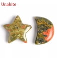 thumbnail image 1 of MATROOY 2pcs Natural Crystal Moon Star Carved Quartz Stone Reiki Healing Gift-Unakite, 1 of 9