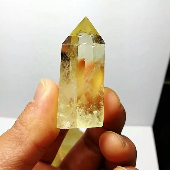 MATROOY 3-5cm Natural Citrine Quartz Crystal Point Healing Mineral Rock Stone Wand Reiki