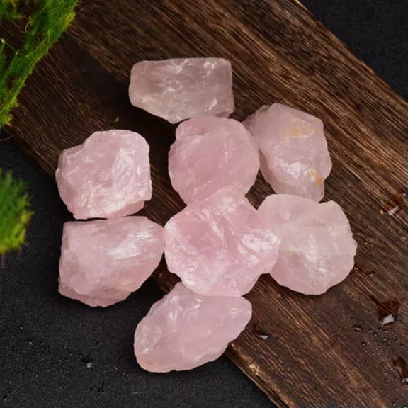 MATROOY 3-5cm Rose Quartz Raw Rough Stone Chunks Healing Reiki Energy Crystal Gifts-5