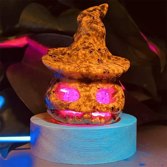 MATROOY 3" Natural Yooperite carved pumpkin skull Quartz Flame's Stone Crystal Skull 1pc