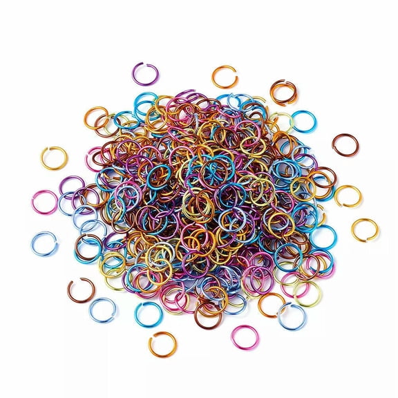 MATROOY 3000pcs Aluminum Wire Open Jump Rings Mixed Color 10x1mm Accessories DIY