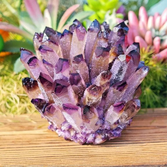 MATROOY 300G+ New Find Large Crystal Amethyst Phantom Cluster Healing Rocks Specimens