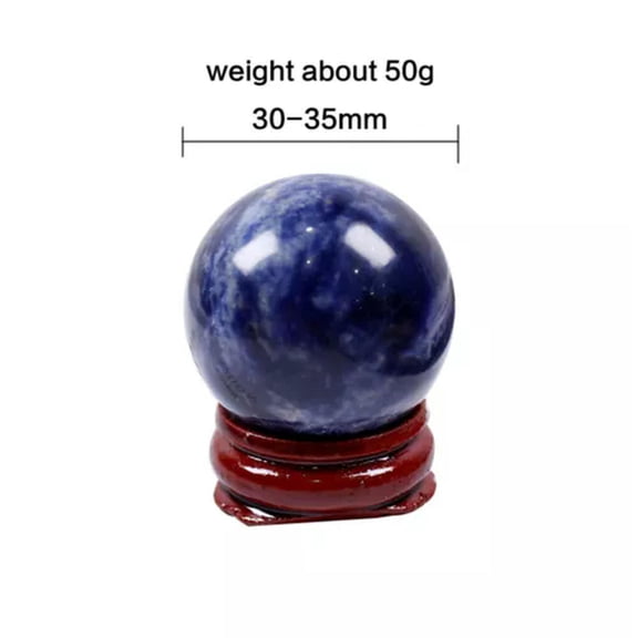 MATROOY 3CM Natural Dragon bloodstone Stone Sphere Unakite Healing Gemstone + Stand-Sodalite