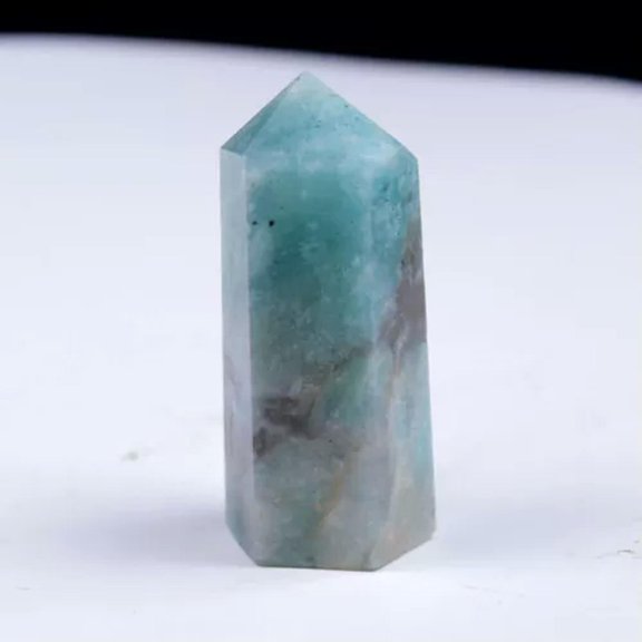 MATROOY 4-6CM Natural Amazonite Tower Point Quartz Crystal Wand Healing Reiki Stone-4-5cm